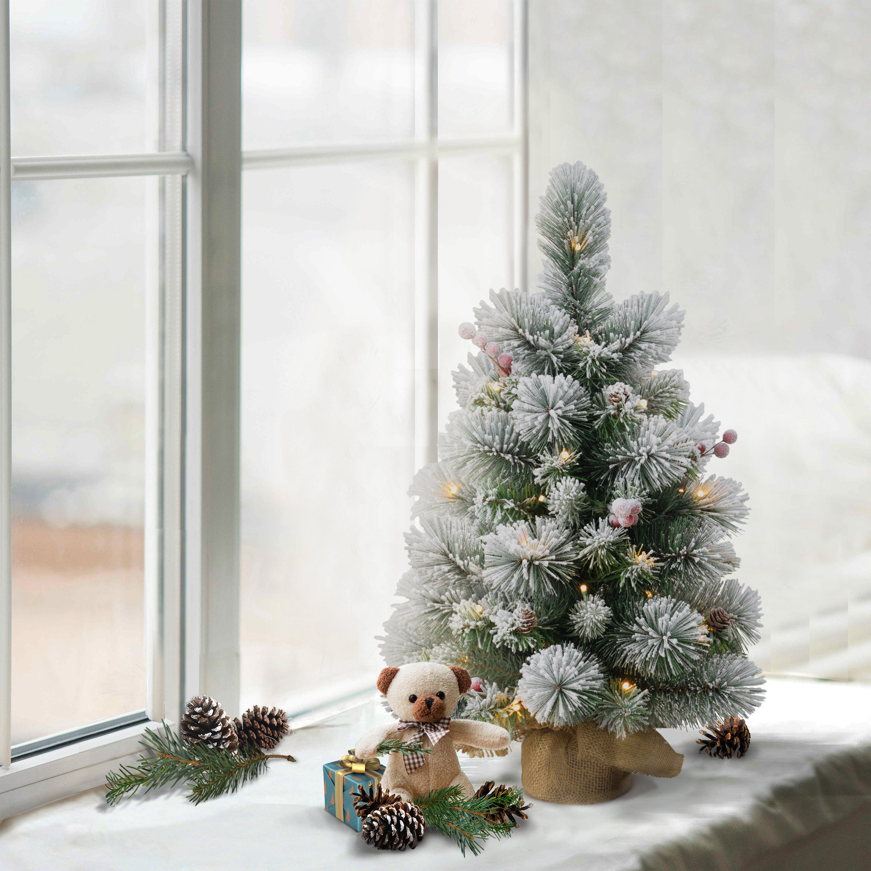 2ft Pre-Lit Table Top Christmas Tree
